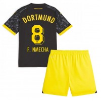 Echipament fotbal Borussia Dortmund Felix Nmecha #8 Tricou Deplasare 2023-24 pentru copii maneca scurta (+ Pantaloni scurti)